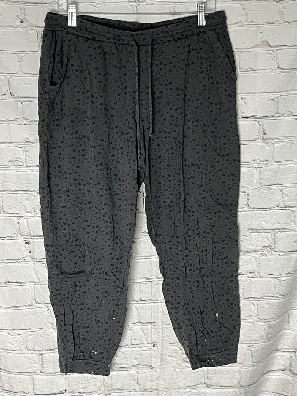 GAP Charcoal Black Micro Dot Pajama Joggers